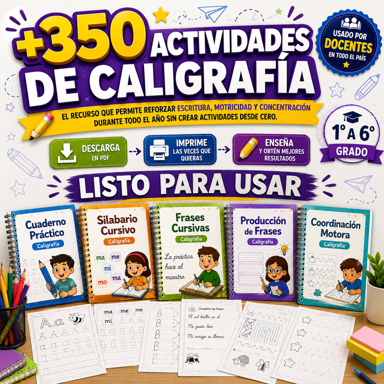 350 Actividades de Caligrafía para Imprimir