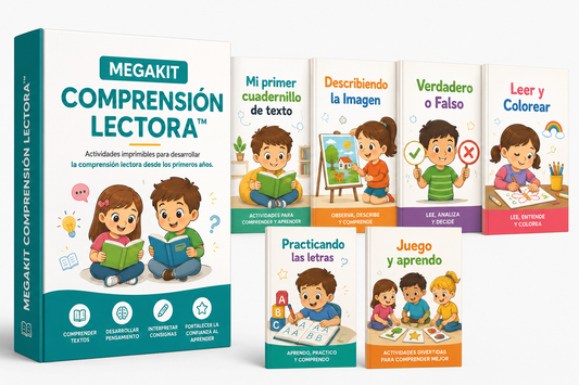 MEGAKIT COMPRENSIÓN LECTORA, Actividades imprimibles para desarrollar la comprensión lectora desde los primeros años